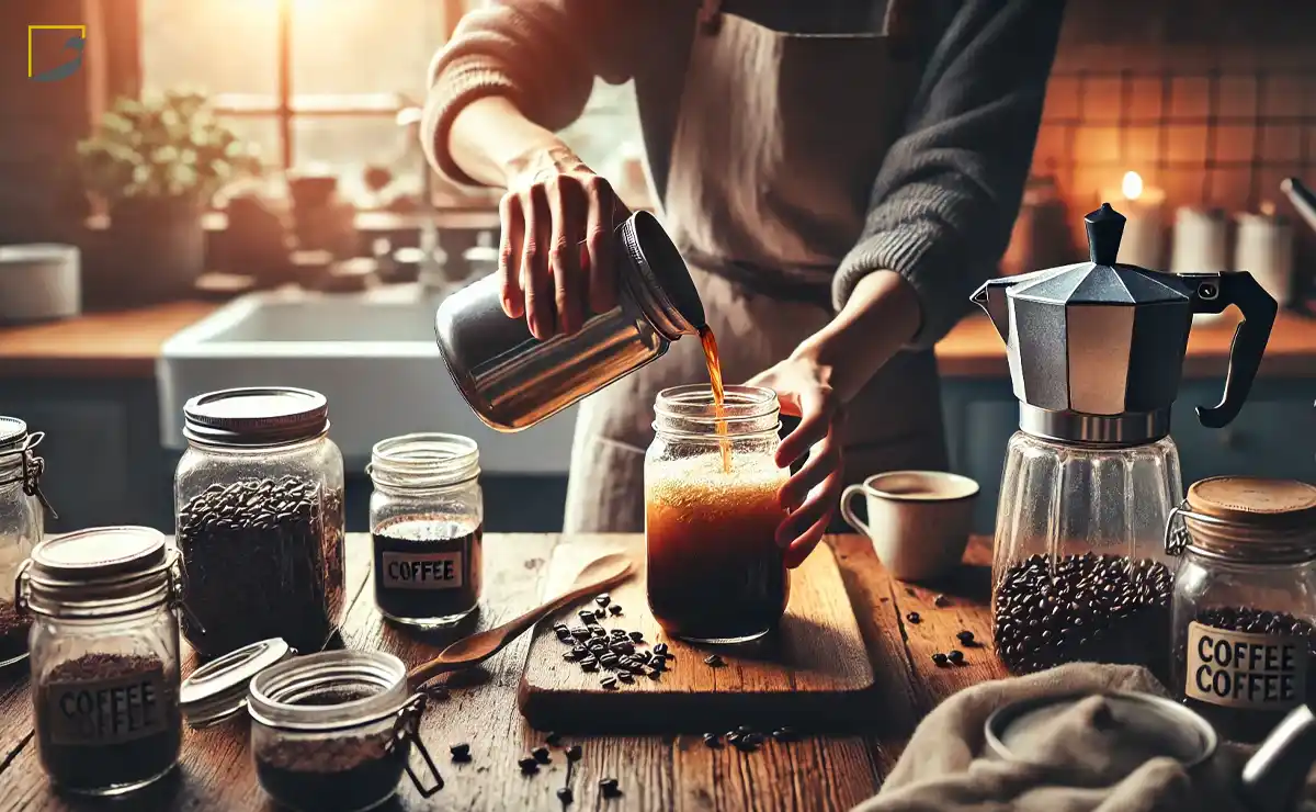 درست کردن قهوه با شیشه مربا